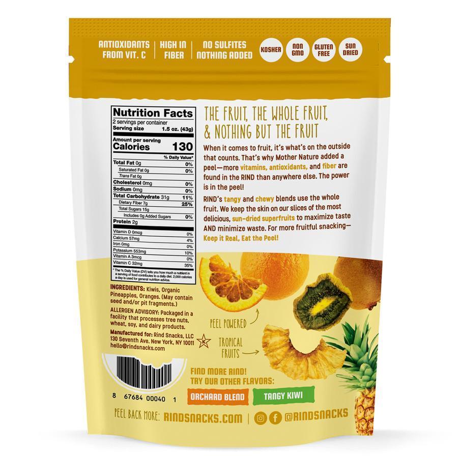Rind - Tropical Dried Fruit Blend, 3oz - nutrition facts